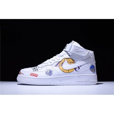 Nike Air Force Af1 Mid Beyaz Kaykay Ayakkabı Türkiye - M807UKSG